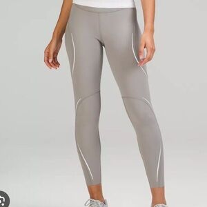 lululemon base pace reflective leggings - gull grey